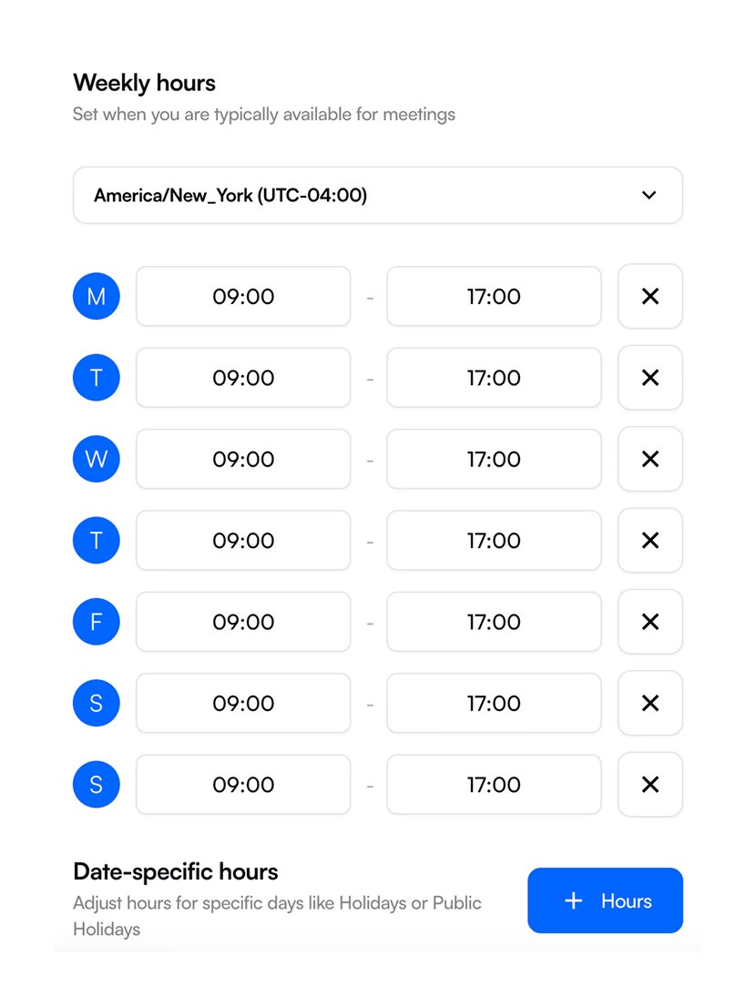 ConvoScale weekly hours scheduler